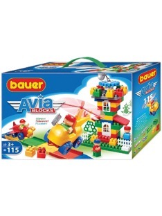 Детская развивающая игрушка конструктор Bauer Конструктор Серии Avia 115 элементов (в коробке)